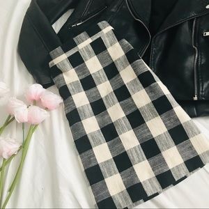 Top shop gingham mini skirt